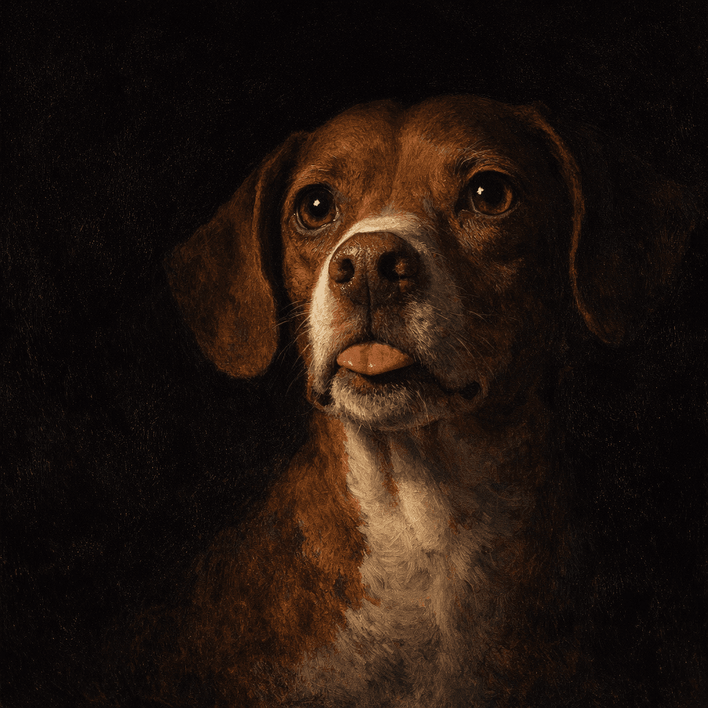 Pet portrait in Caravaggio chiaroscuro — The Masters collection