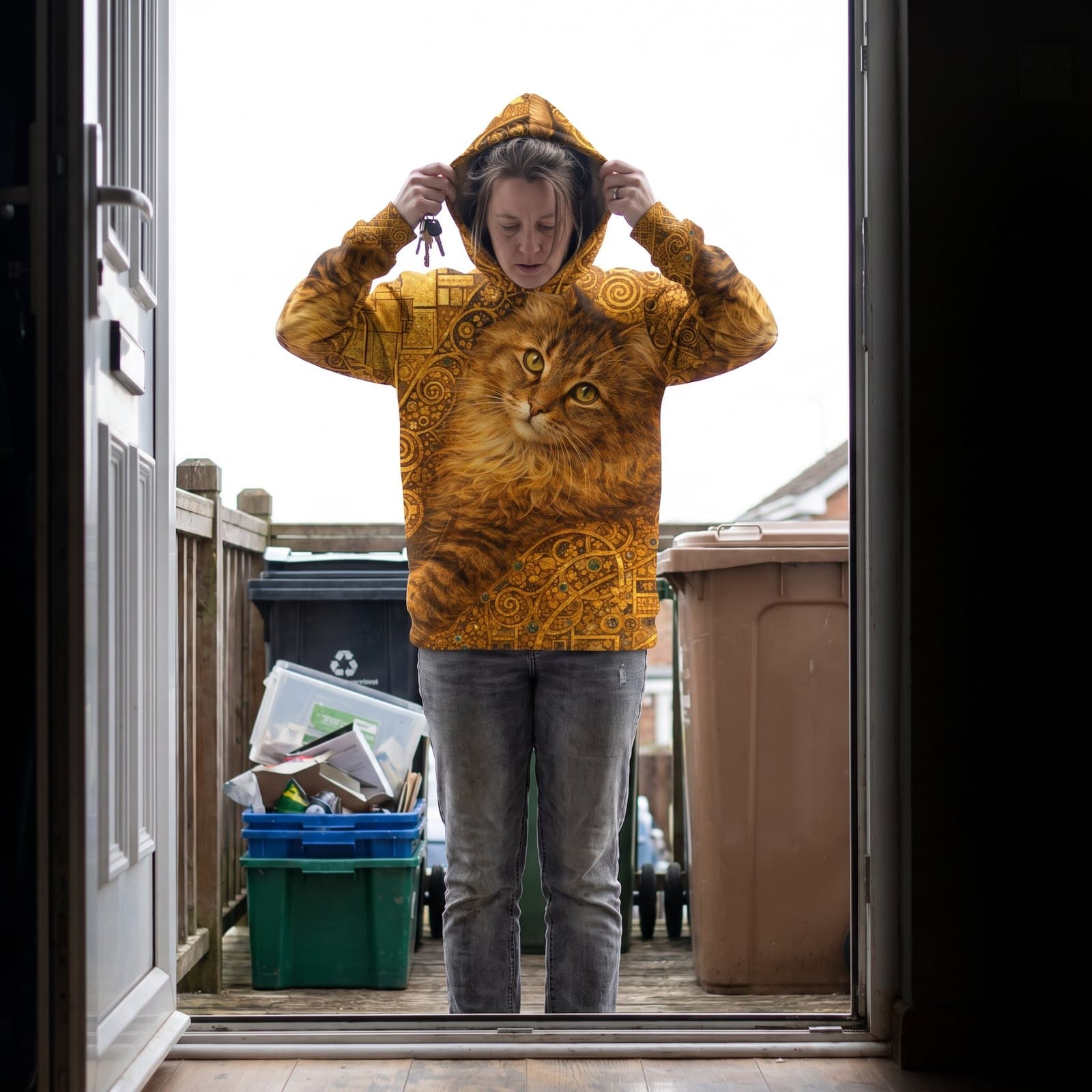 AOP Hoodie featuring a pet portrait