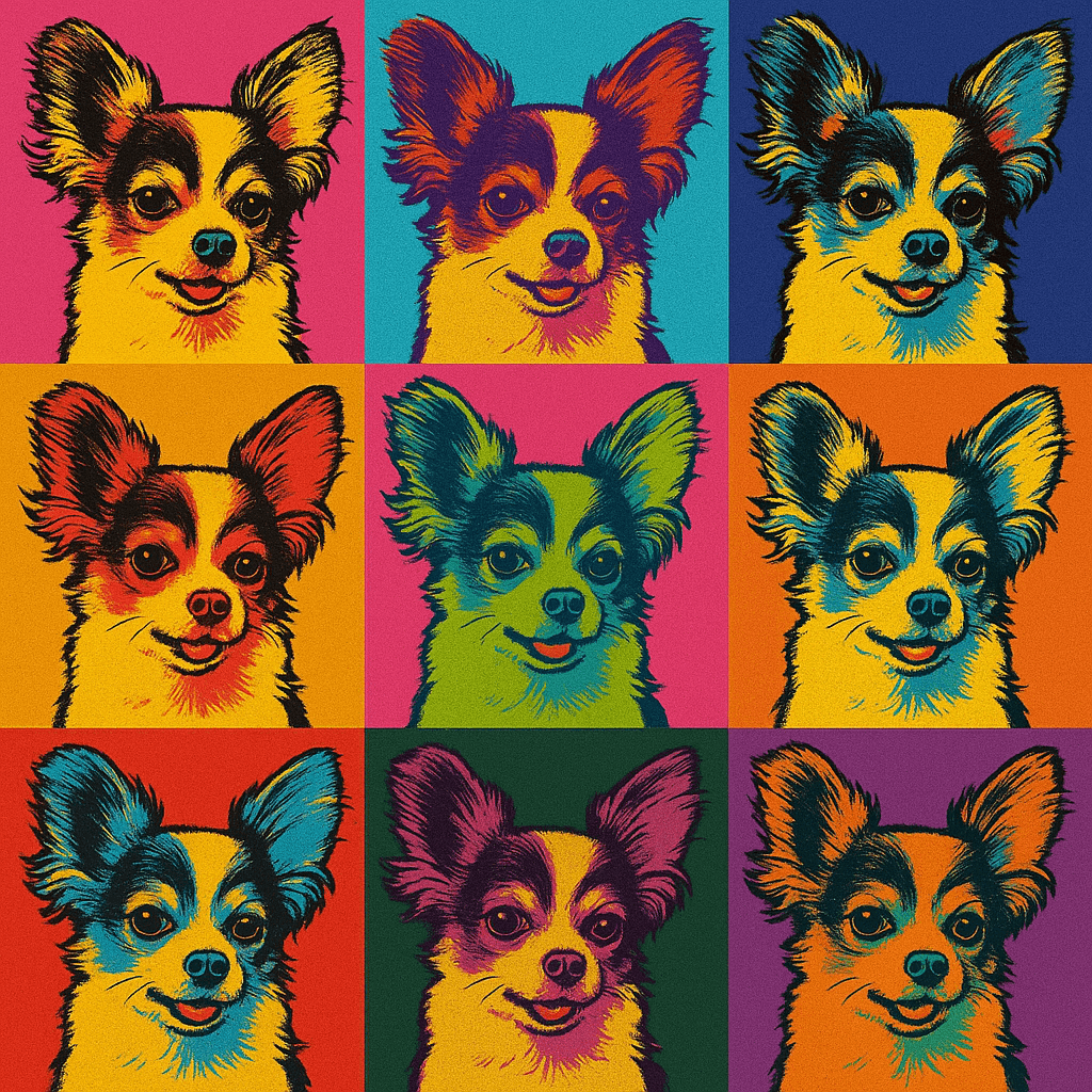 Pop Silkscreen pet portrait style